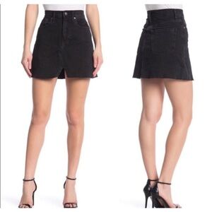Madewell Rigid Denim A-Line Skirt Black 29